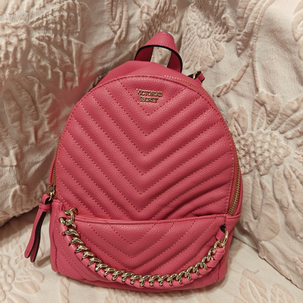 Victoria's Secret Hot Pink Chevron Backpack